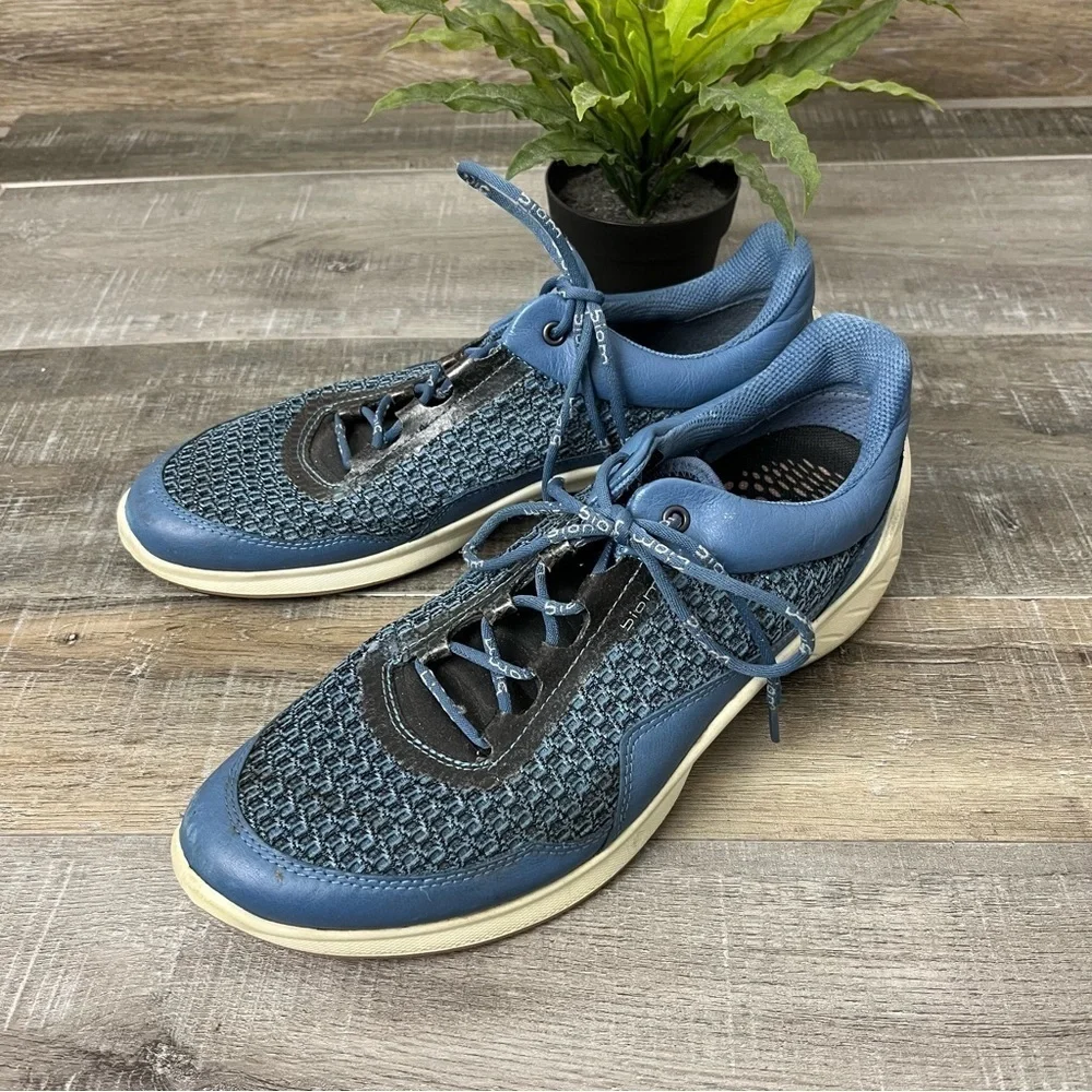 ECCO Biom Blue Leather Mesh Sneaker Size US 10